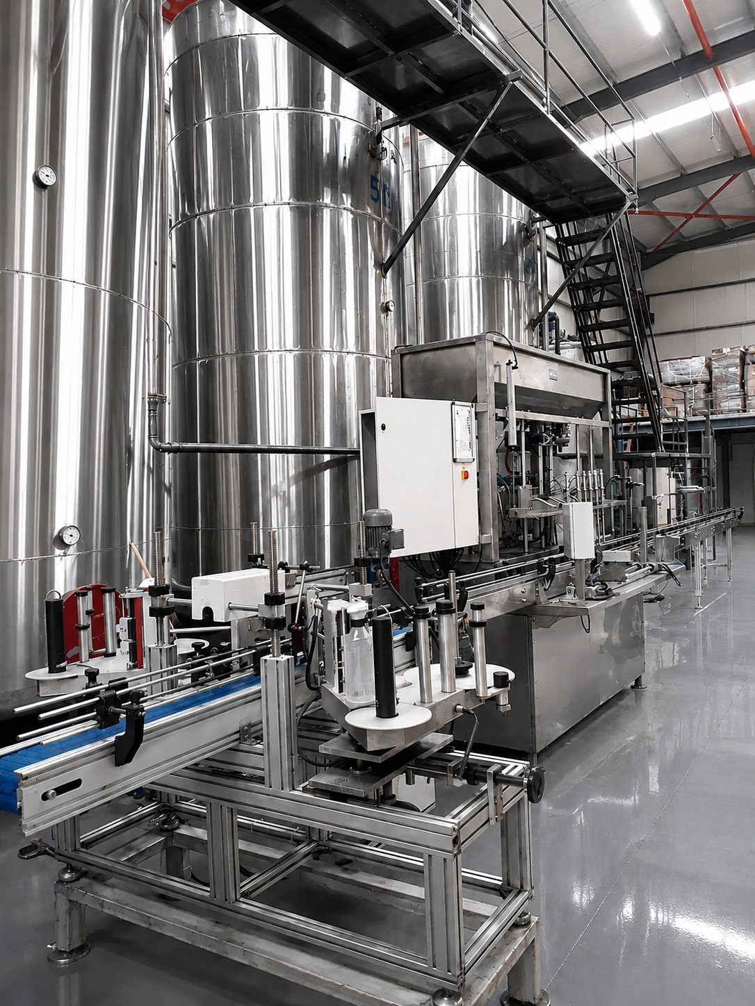 Motor oil filling and labeling line at the Yokohama facility